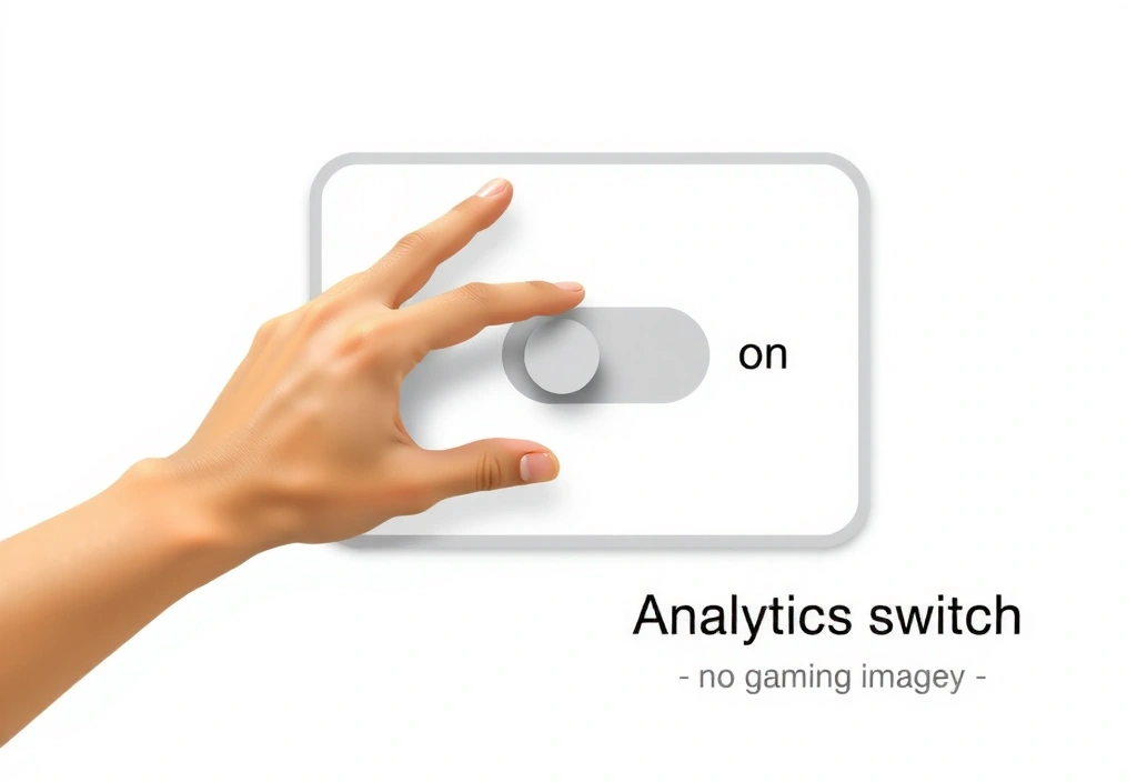 Hand toggling a digital switch for cookie preferences