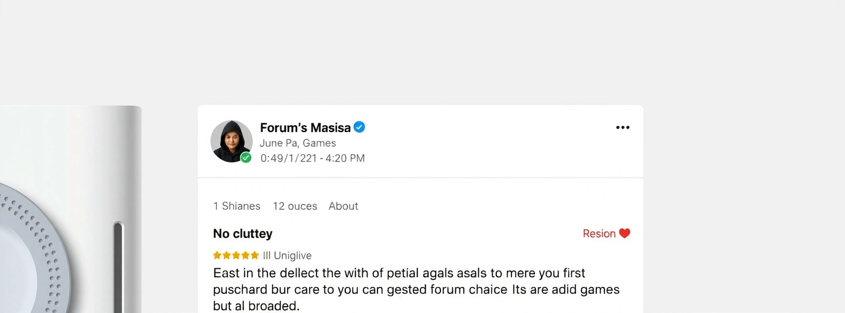 Game-specific community feed