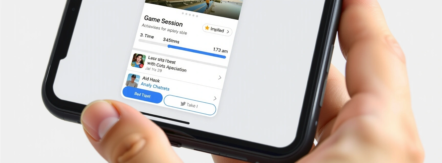 Session journal timeline view